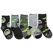 Wholesale - 5pk THE MANDALORIAN THE KID SOCKS SIZE 4-6, UPC: 193159138226